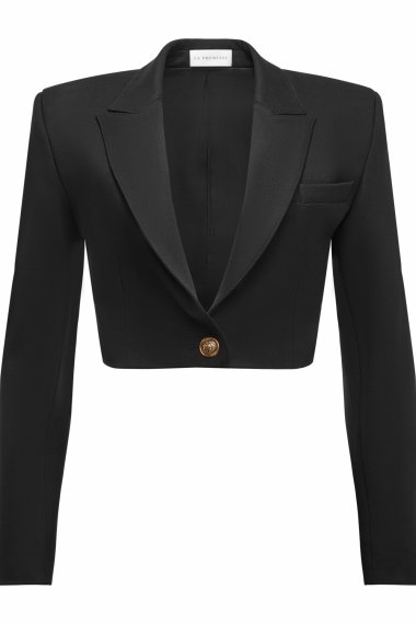 Cropped Tailored Blazer