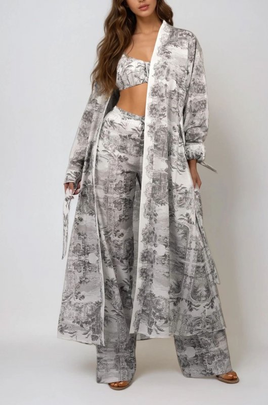 RIVIERA GRIS KIMONO