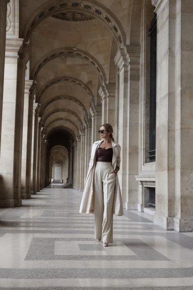 High-waisted Wool Trousers